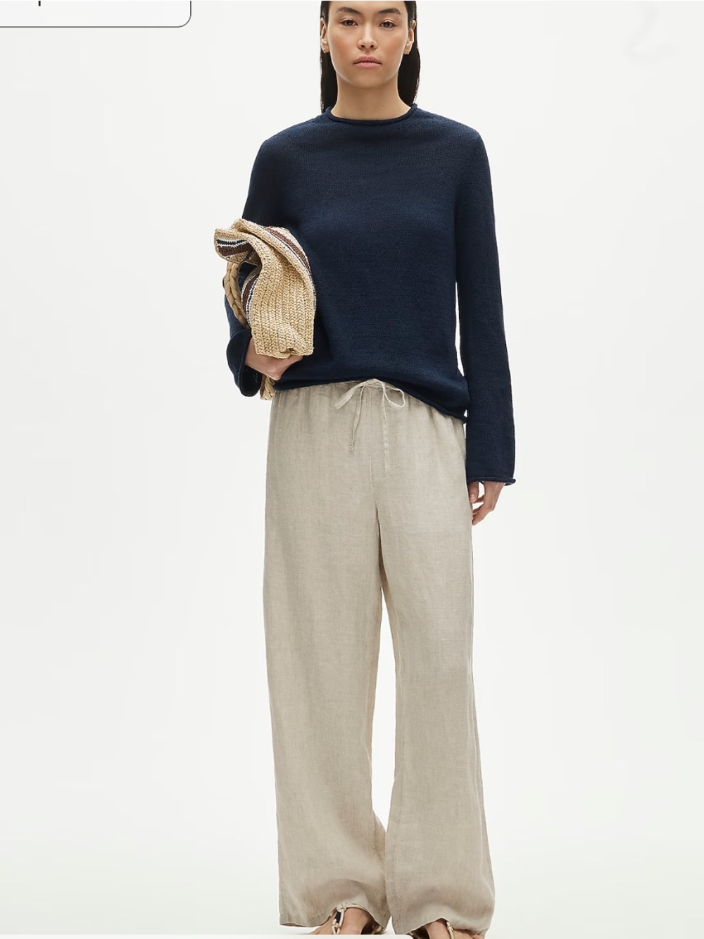 J.Crew Soleil pant in linen flax Large Tall